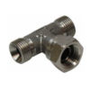 T stuk 1/4" Bsp  RVS