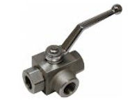 RVS Kogelkraan3-weg 3/8"Bsp  500 bar **