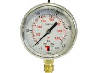 RVS Manometer 0-10 dia 63