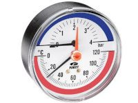 Mano/thermometer Ø 63 achteraansl.4 Bar/120° NP**