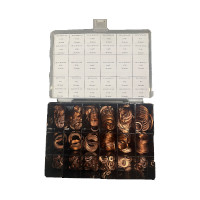 Koperen ringen box 20 stuks  NP
