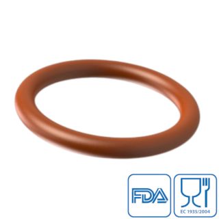 O-ring VMQ 60 Rood Silicon  NP**FDA-EC 1935/2004